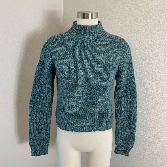 Nakedcashmere Womens Small 100% Cashmere Cable Knit Mock Neck Pullover Sweater - Picture 1 of 11